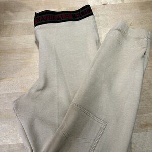 ON COURSE COTTON NATURALS KHAKI PULL ON BREECHES SIZE LARGE